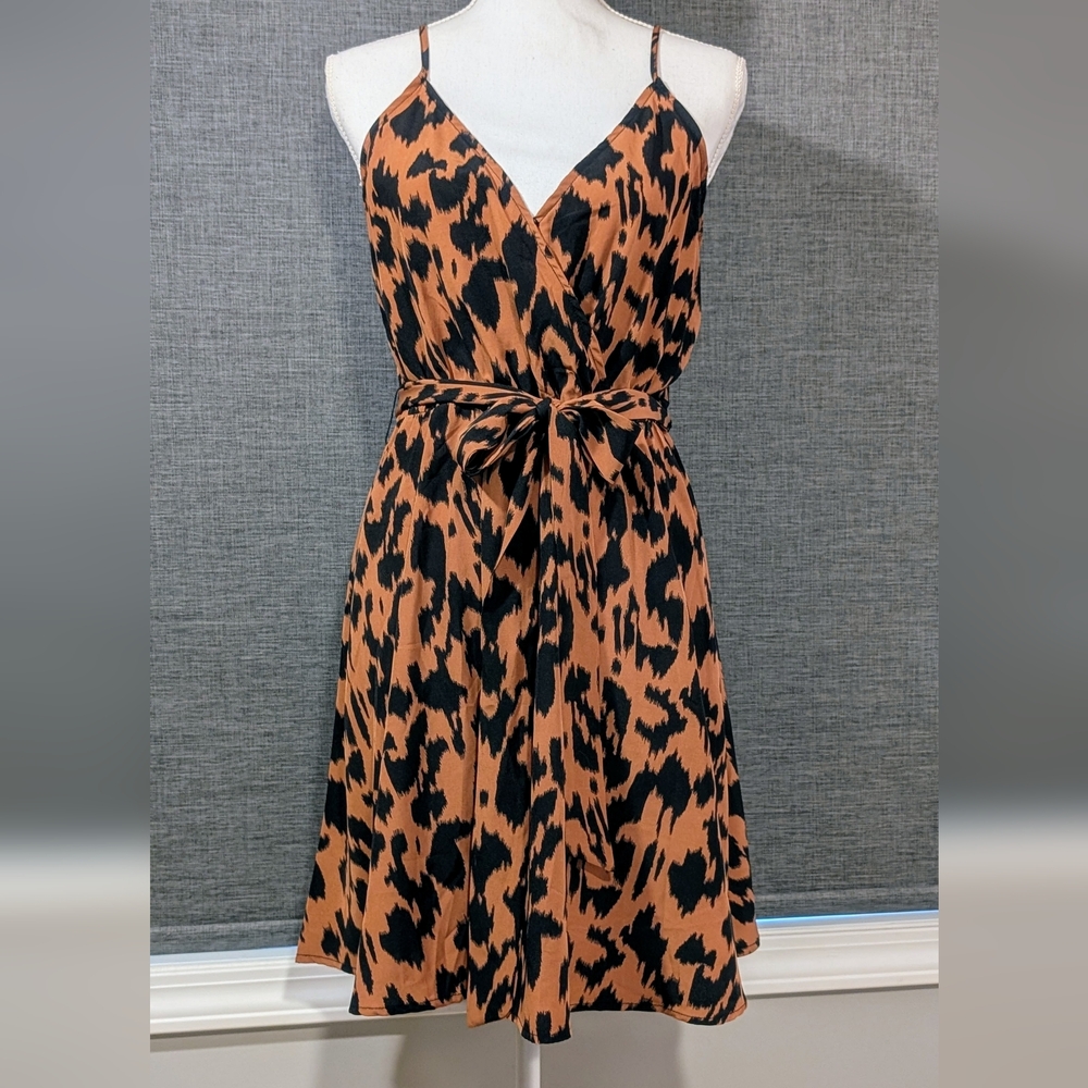 Shein Leopard Print Wrap Dress